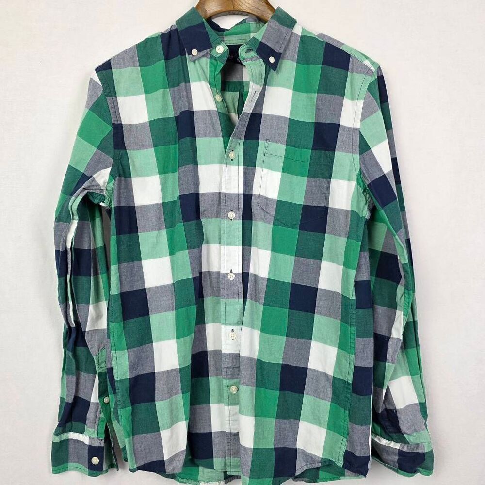 Gap Plaid Button Down Shirt Slim Fit M